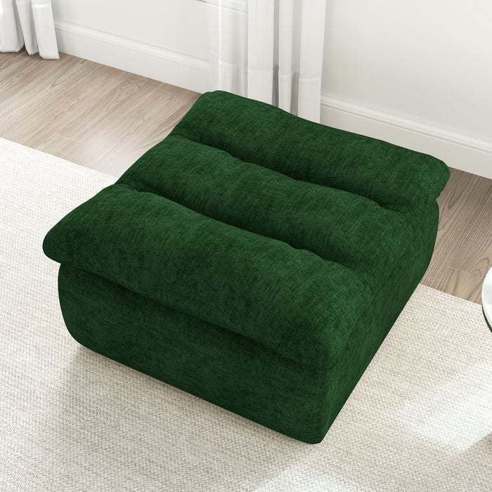 Modern Armless And Backless Lazy Floor Sofa Chair, Comfy Accent Bean Bag Couch