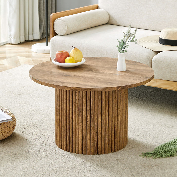 Modern Circular Coffee Table Cylindrical Design