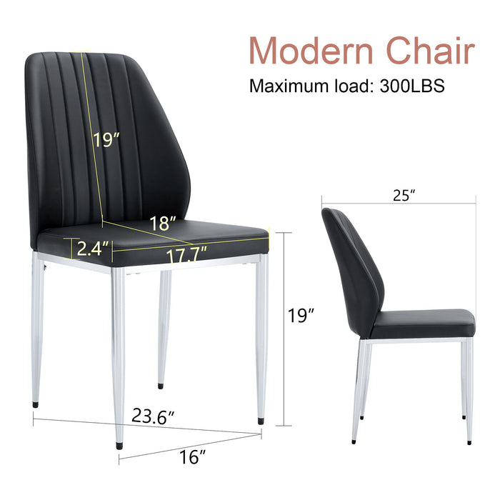 Modern Comfort Dining Chairs With Extended Backrest