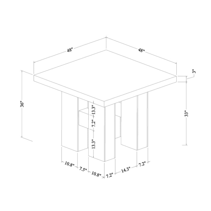 Mikha - Bar Table And 4 Bar Stools