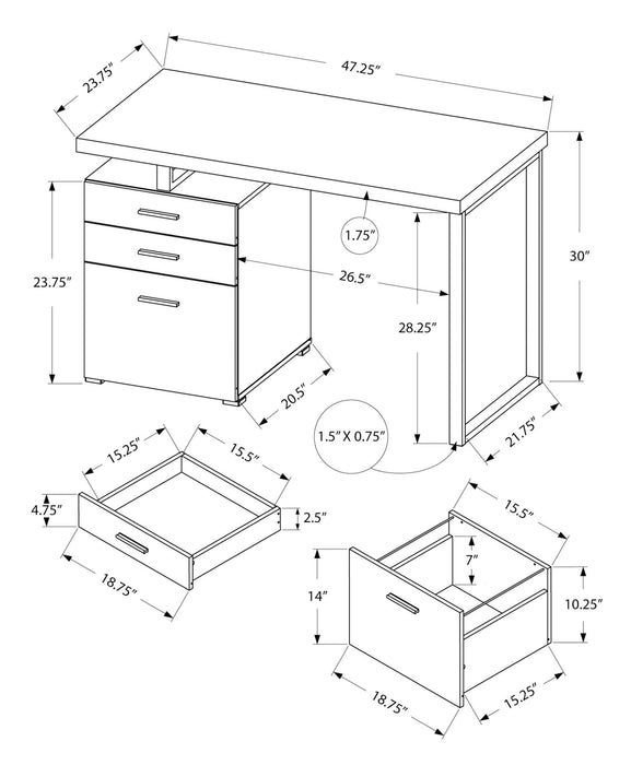 Computer Desk For Home Office, Left, Right Set - Up, Ample Storage Drawers
