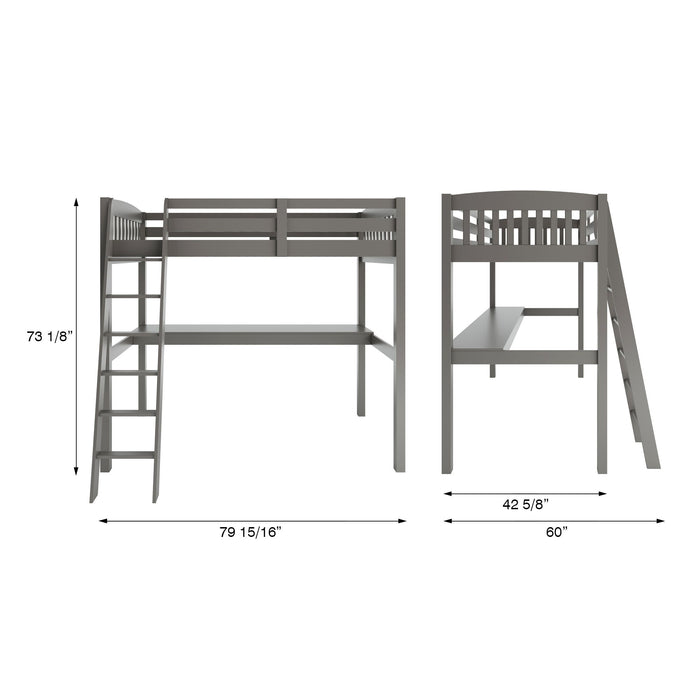Everest - High Loft Bed With Desk And Storage