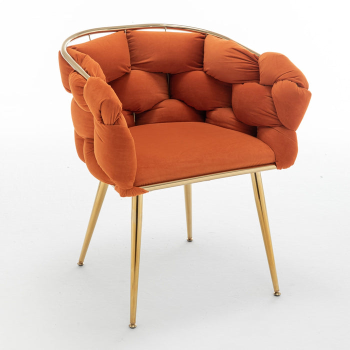 Luxury Modern Simple Leisure Velvet Single Sofa Chair Bedroom Lazy Person Household Dresser Stool Manicure Table Back Chair