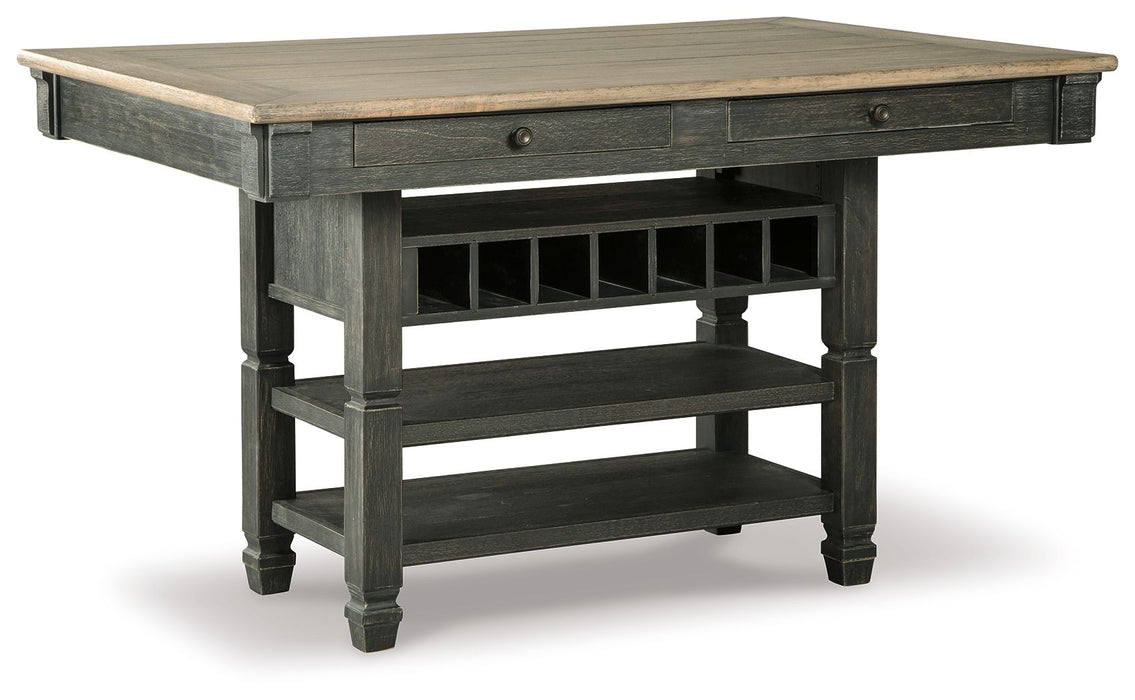 Tyler Creek - Rectangular Dining Room Counter Table - Black / Gray