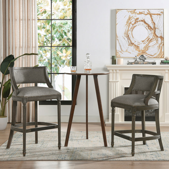 Paris - Farmhouse Counter Height Bar Stool With Backrest