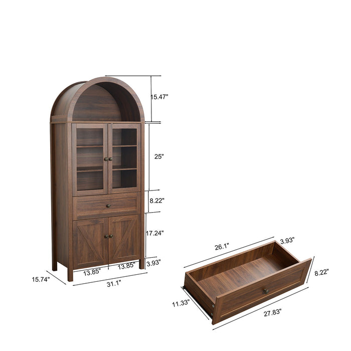 Retro Dome Cabinet With Large Storage Space