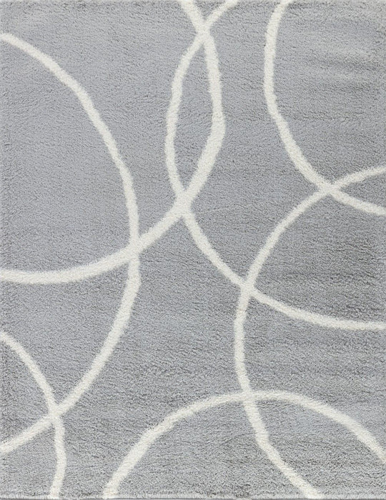 Loft Shag - 7'10" X 9'10" Shaggy Area Rug - Gray