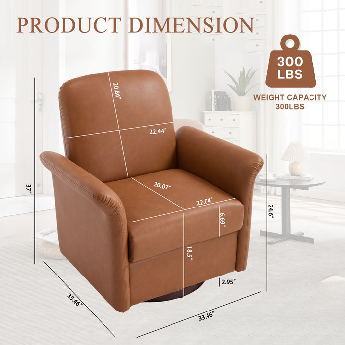 Modern Swivel Barrel Accent Chair With Base