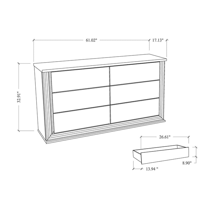 Moon - Marble Buffet - White