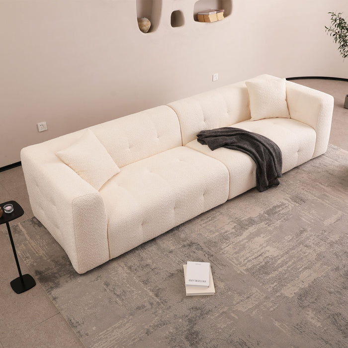 Stylish Sofa With Square Design And Thick Handrailing For Living Room