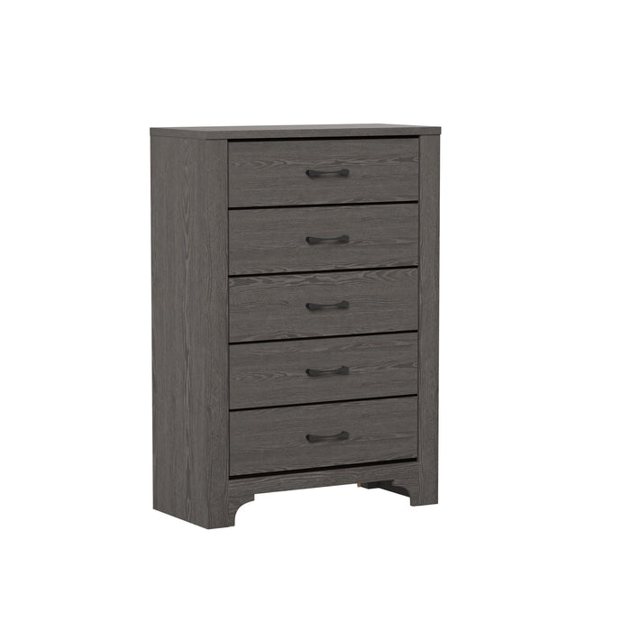 5 Drawer Dresser - Gray / Brown