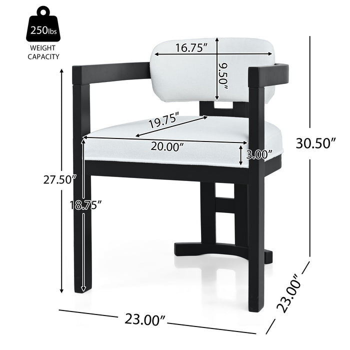 Stylish Indoor Upholstered Wood Dining Chair (Set of 2)