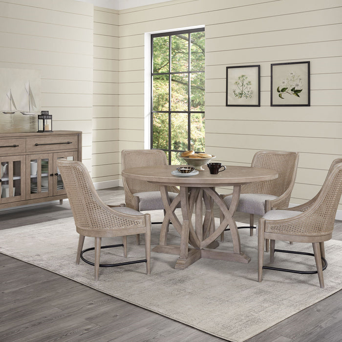 Cane - Backed Host Chair Colored (Set of 2) - Sand