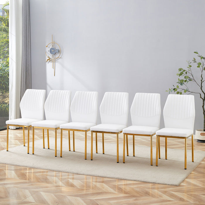 Luxury Simple Chair With Metal Gold Leg