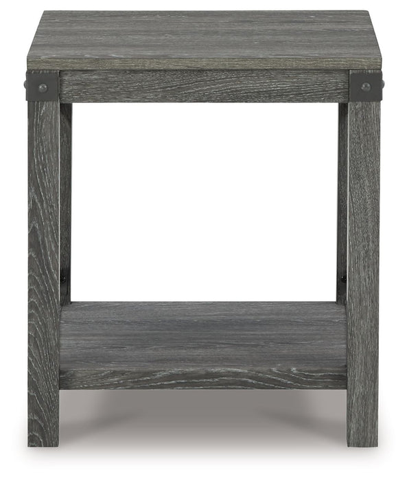 Freedan - Square End Table - Grayish Brown
