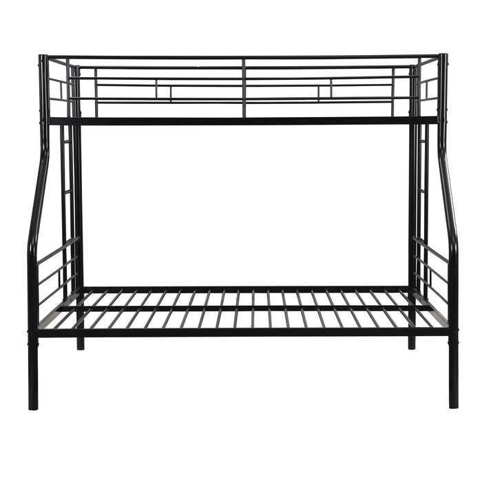 Twin Over Full Bunk Bed With Large Under-Bed Storage - Black