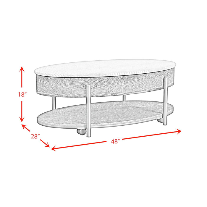 Nica - 2 Piece Occasional Table Set - White / Dark Espresso