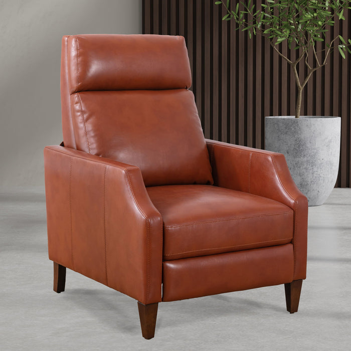 Biscoe - Mid Century Push Back Recliner - Caramel