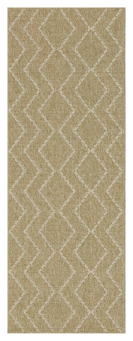 Earth - 5'3" X 7'3" Indoor, Outdoor Area Rug - Jute / White