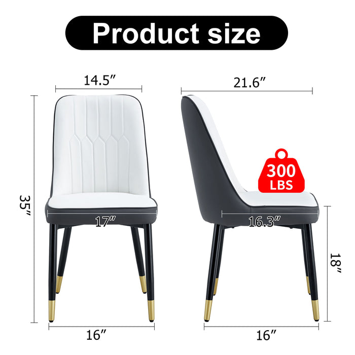 Modern Dining Chair With Metal Leg