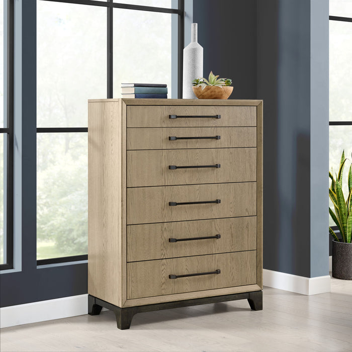 6 Drawer Chest With Smooth Glides - Brown