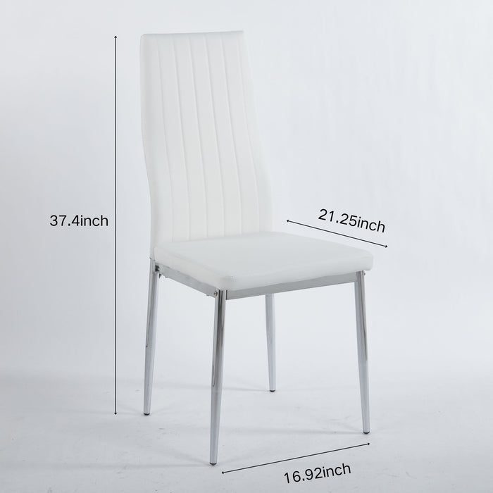 Chrome Leg Dining Chair (Set of 4)