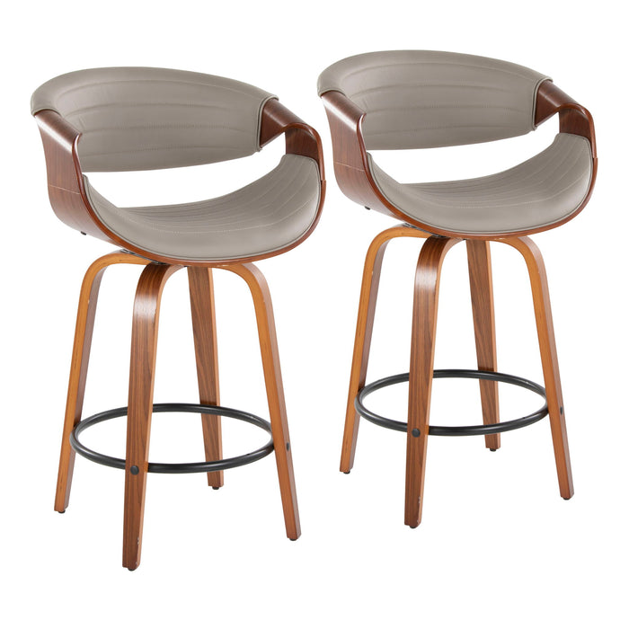 Symphony - Mid Century Stylish Design Modern Counter Stool (Set of 2)