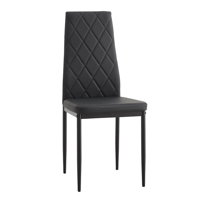 Modern Dining Chair (Set of 6) With Comfortable - Black
