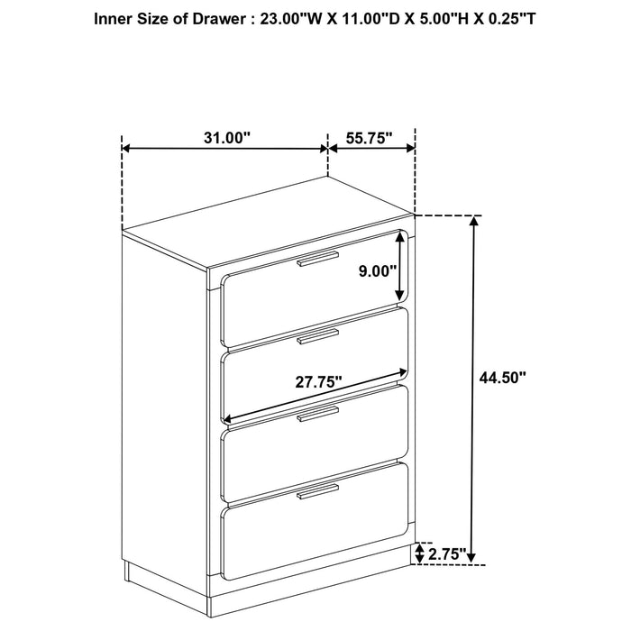 4 Drawer Bedroom Chest