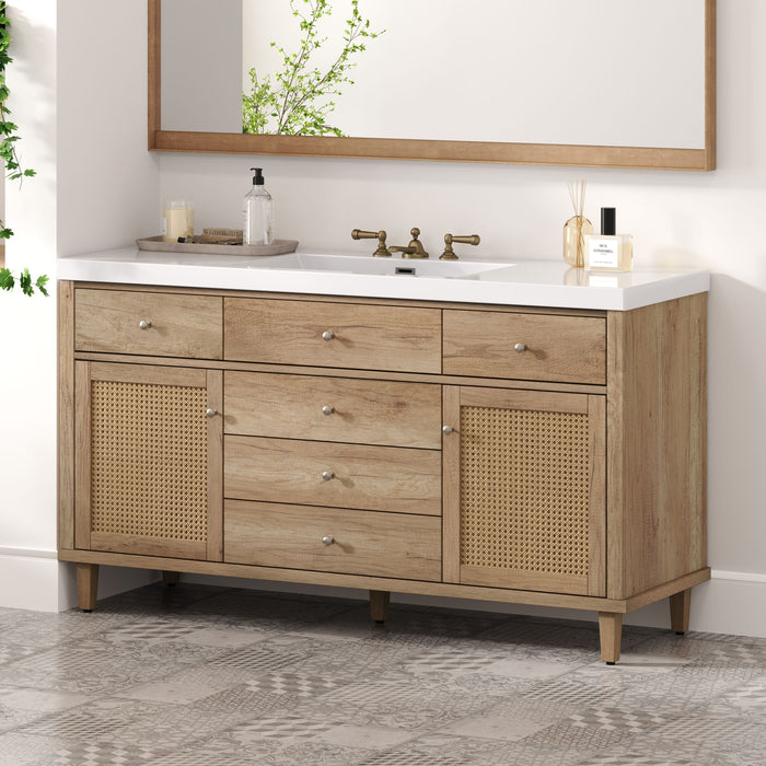 Modern Bathroom Vanity With Sink, Soft Close Drawers