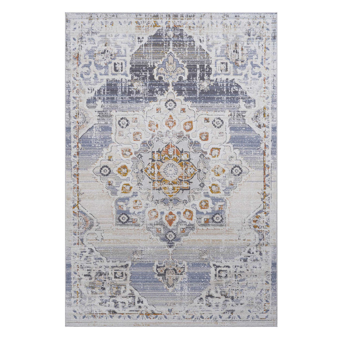 Payas - 6' X 9' Medallion Area Rug - Cream / Gold