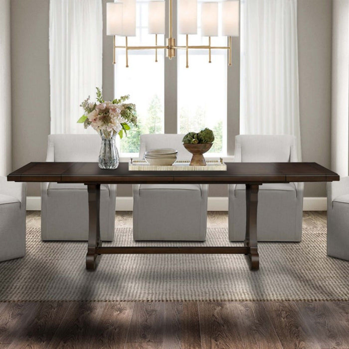 Rectangle Extension Dining Table - Brown