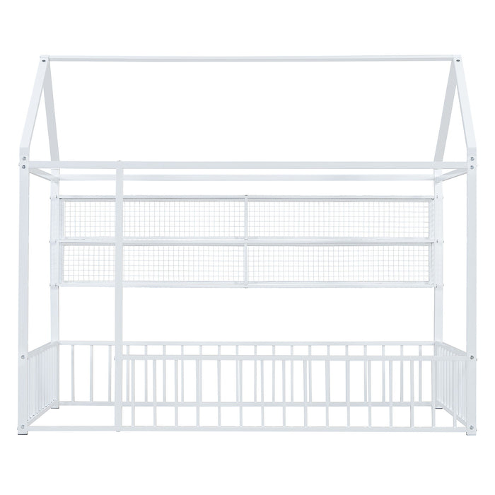 House Frame With Fence And Shelves