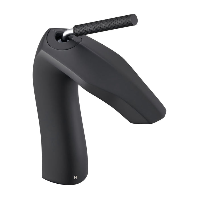 Contemporary Single Handle Lavatory Basin Sink Faucet Brass - Matte Black