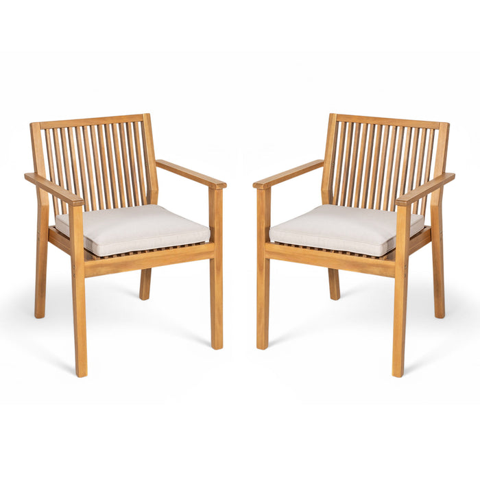 Patio Dining Chair, Comfortable Waterproof Seating (Set of 2)