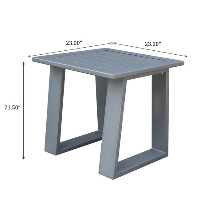 Traditional Style Outdoor Square End Table