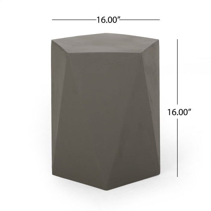 Side Table With Geometric Design