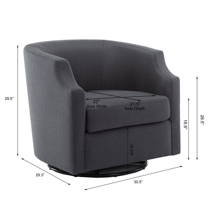 Isabelle - Swivel Glider Barrel Chair