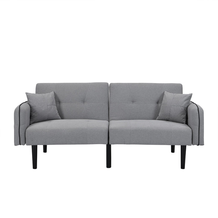 Modern Folding Ottoman Sofa Bed With Stereo System - Gray