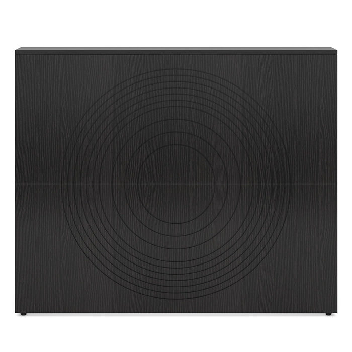 Modern Reception Desk, Front Desk Table With Cable Grommet & Privacy Panels