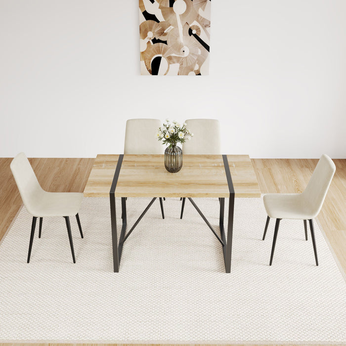 Modern Upholstered Dining Chairs With Cushion Seat And Sturdy Legs (Set of 4)