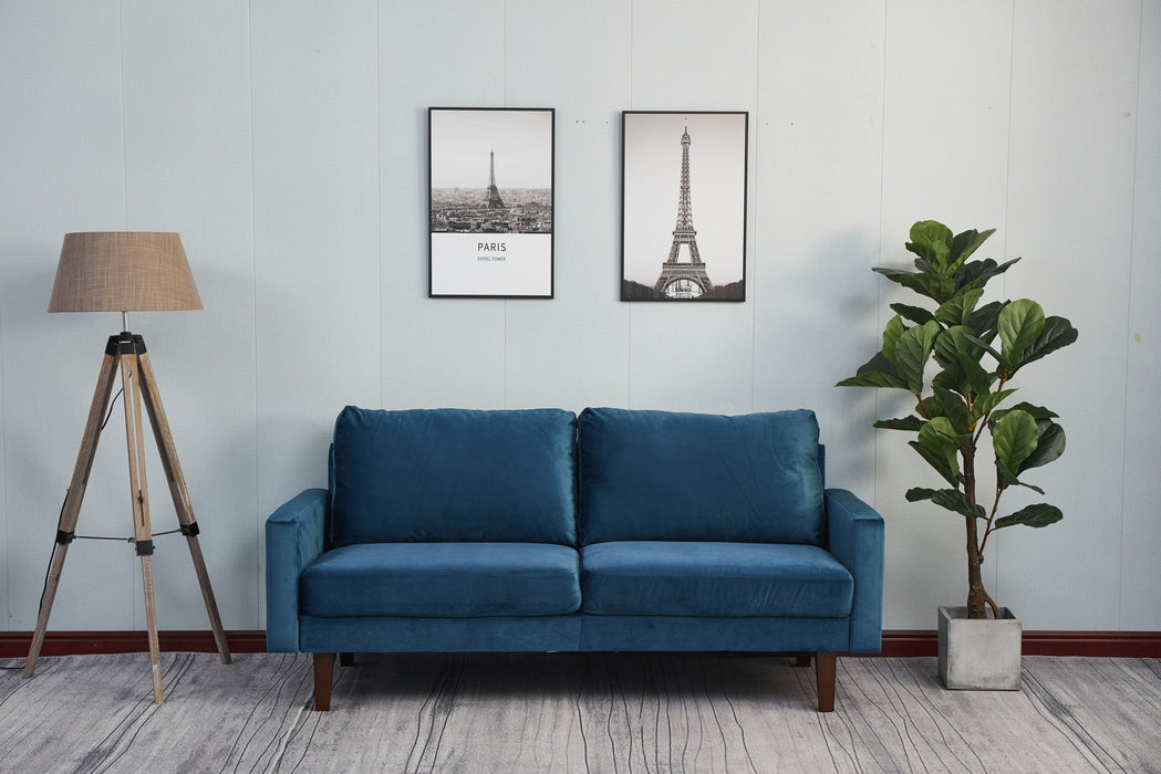 Luxurious Comfort Stationary Loveseat - Space Blue