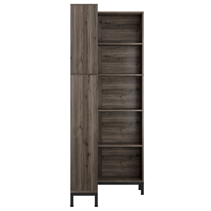 L-Shaped Bookcase, 5 Tier Freestanding Corner Bookshelf