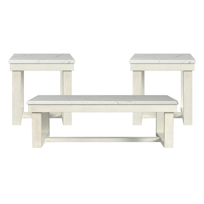 Catilin - 3 Piece Occasional Table Set - White