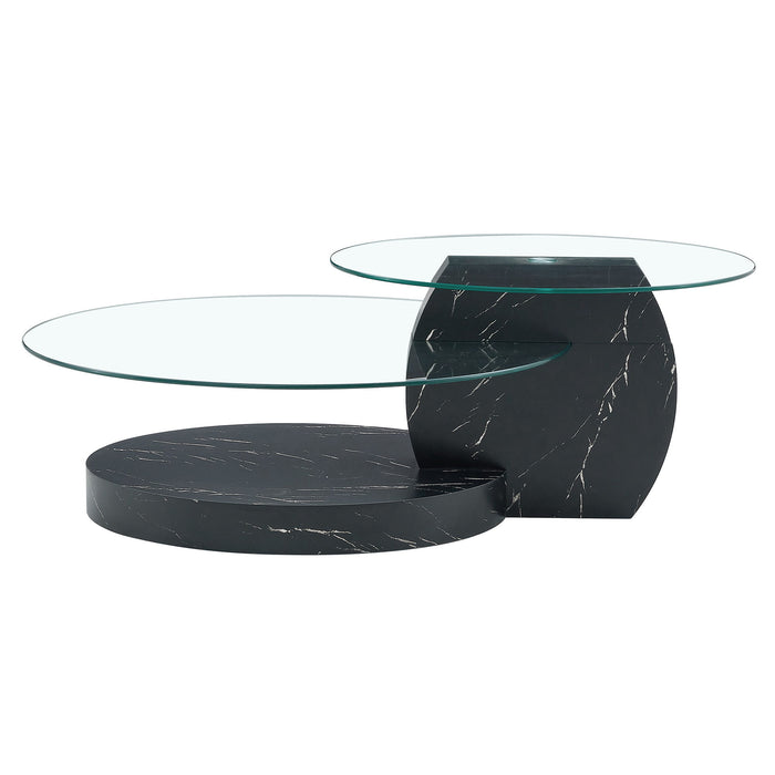 Contemporary Artistic Double Layer Coffee Table
