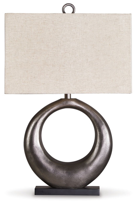 Saria - Metal Table Lamp  - Antique Silver Finish