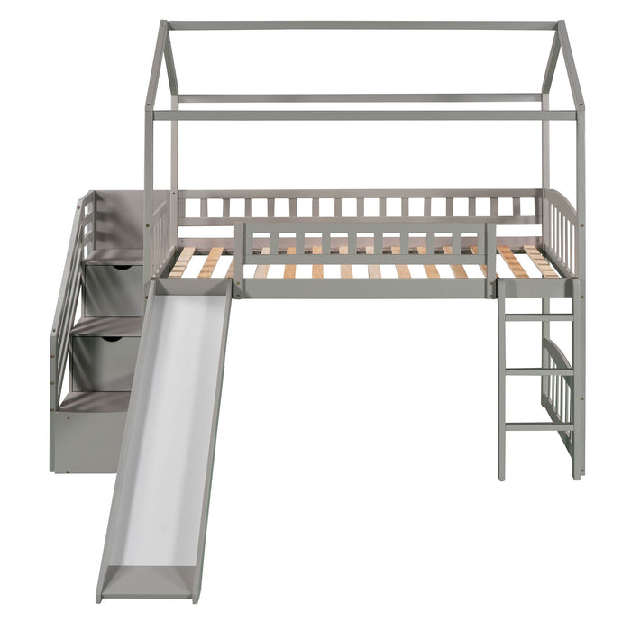 House Bed With 2 Drawers And Slide