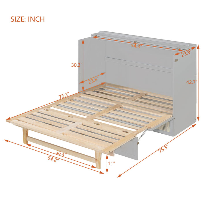 Murphy Bed With Large Drawers, Space Saving Design