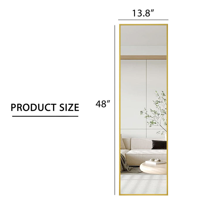 4th Generation Wall Mounted Full Body Mirror For Bathroom Bedroom Decorative Use - Transparent