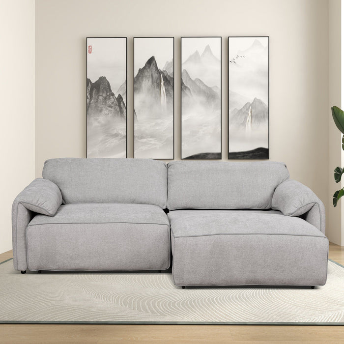 Cleveland - Dual Power Convertible Sofa - Silver